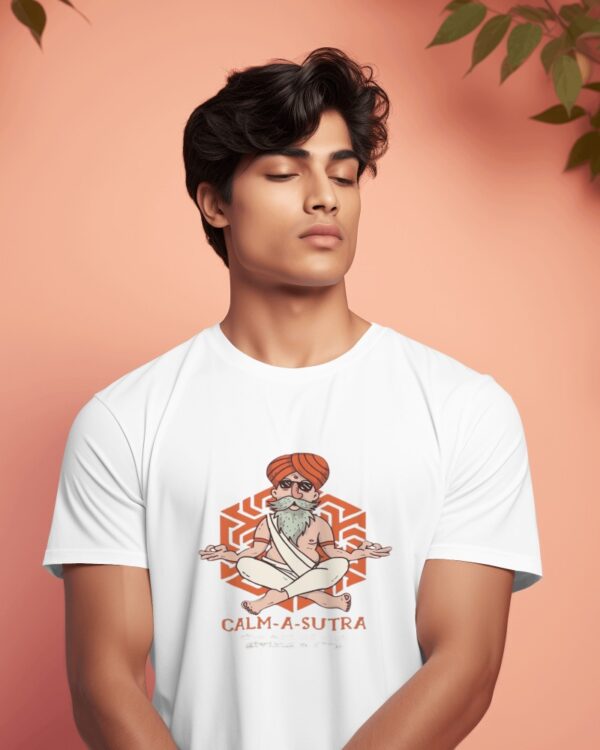 Calm-a-Sutra graphic typography t-shirt