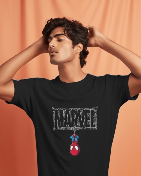 Marvel spiderman printed t-shirt