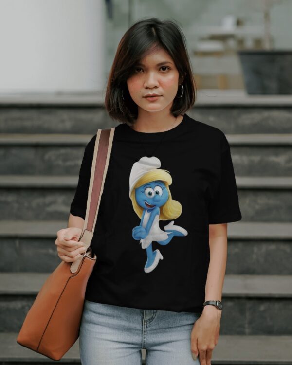 Smurf character printed t-shirt