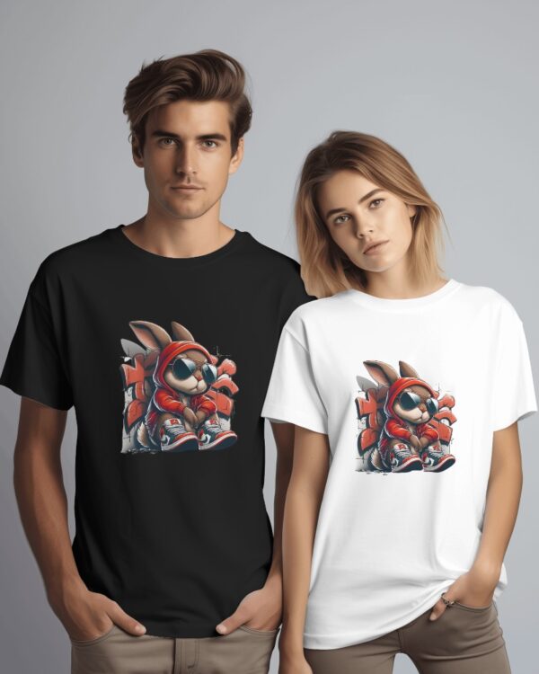 Rocky Rabbit Graphic Printed T-Shirt