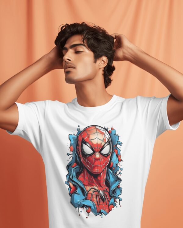 Spiderman Character Printed T-Shirt