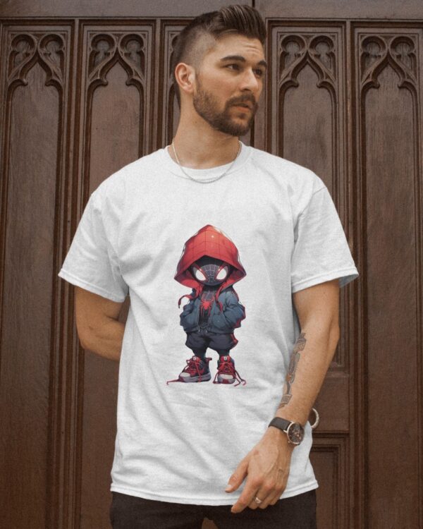 Spiderman cartoon character printed t-shirt