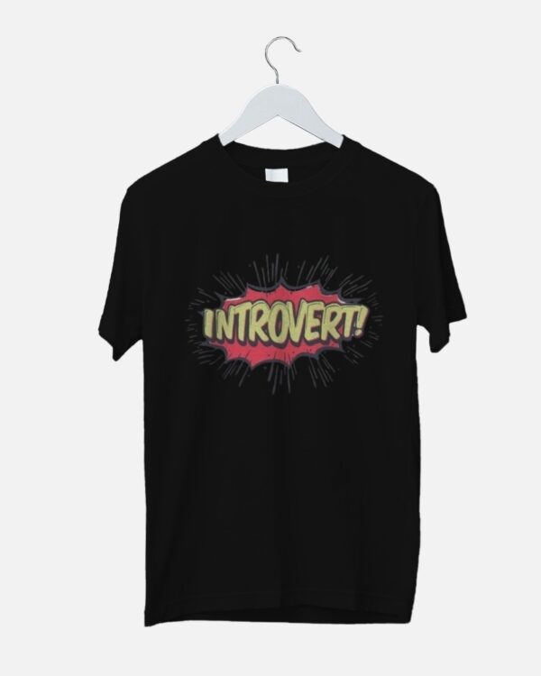 Introvert english typography printed t-shirt