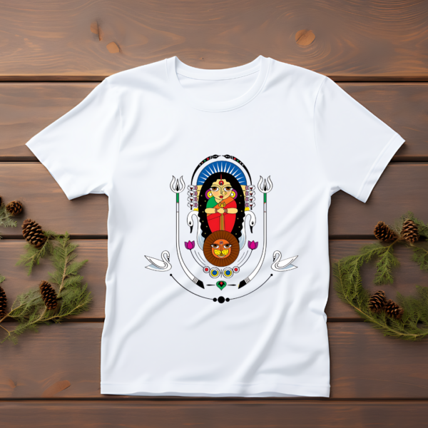 Maa durga art printed t-shirt