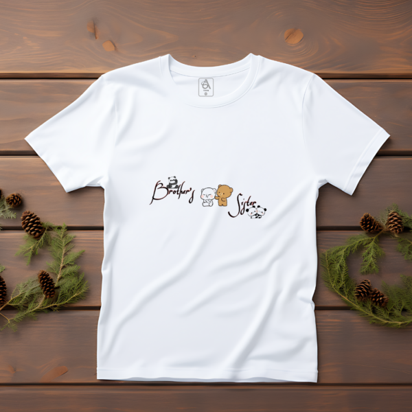 Brother Sister Typography T-Shirt