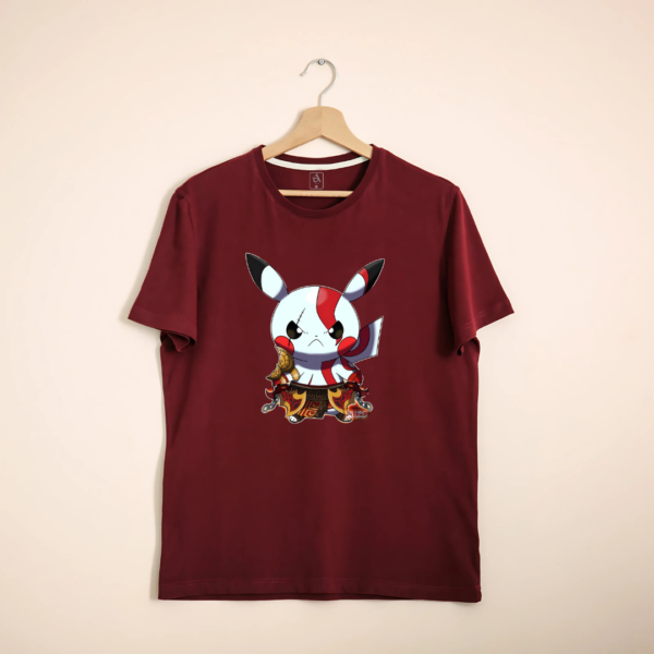 Pikachu God of War Edition Printed T-Shirt