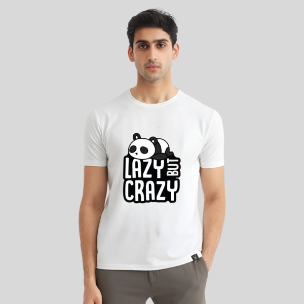 Lazy but crazy english typography t-shirt