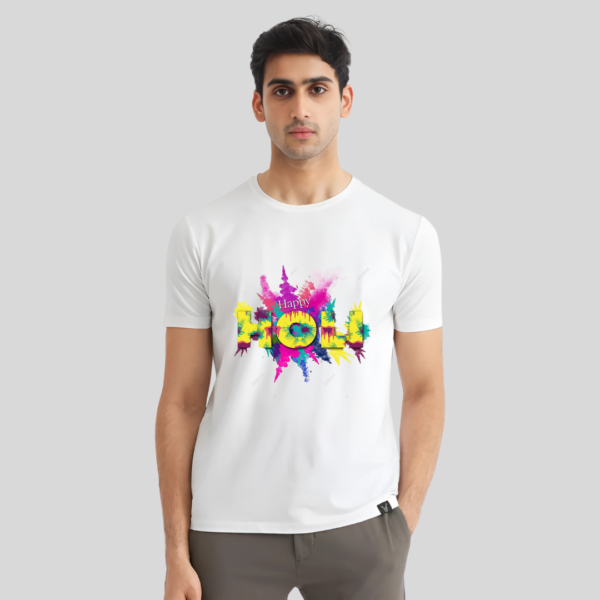 Holi special graphics printed t-shirt